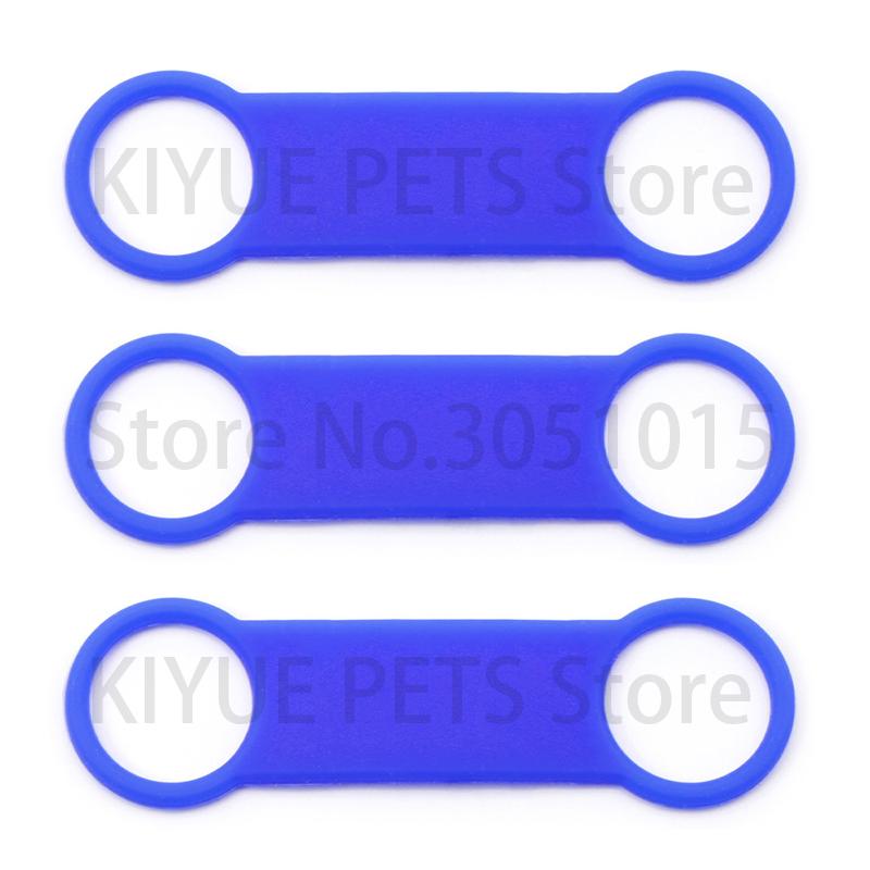 Wholesale 20PCS Pet Identity Silicone Blank Dog Accessories Matching Collar Anti-loss Nameplate Cat Stretch Rubber 3