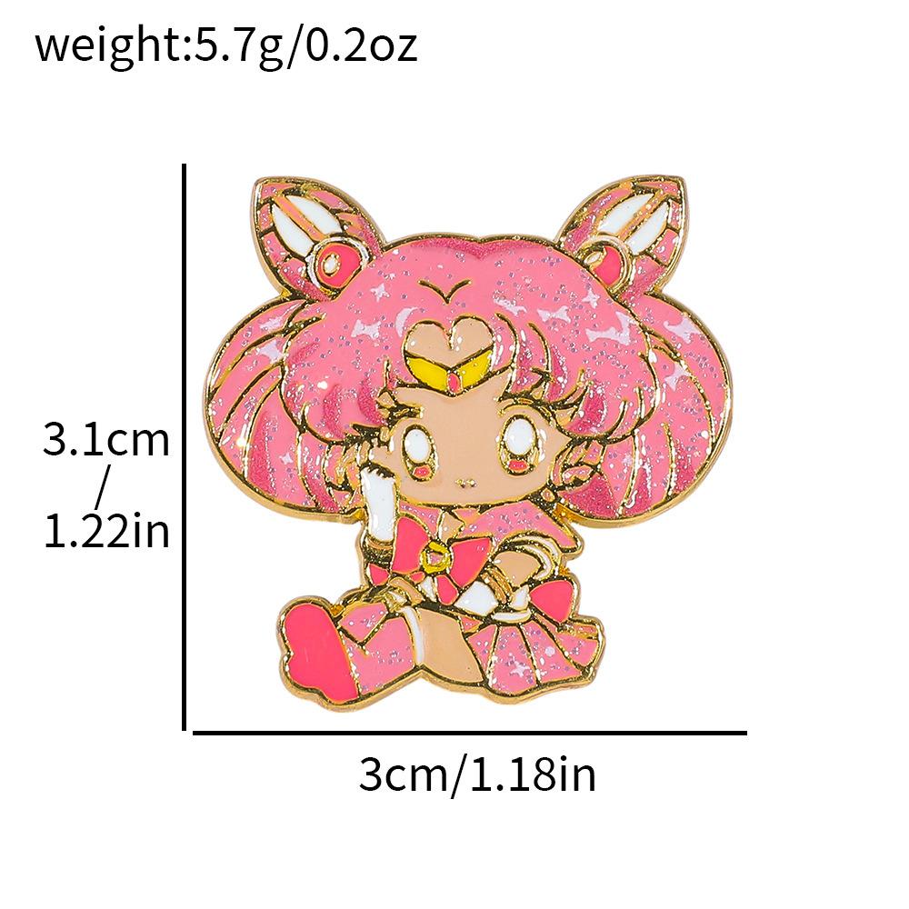 Japanese Cartoon Anime Sailor Moon Metal Badge Sailor Moon Huoyali Little Rabbit Brooch Exquisite