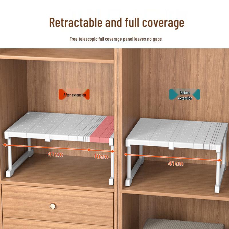 Retractable Kitchen Sink Organizer: Multi-Functional Layered Storage Shelf