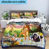 3PCS Classic cartoon Bam Deer 3pcs Bedding,Including 3PCS Duvet Cover And 2pcs Pillowcases Perfect for Christmas,Ideal for Bedroom, Dormitory