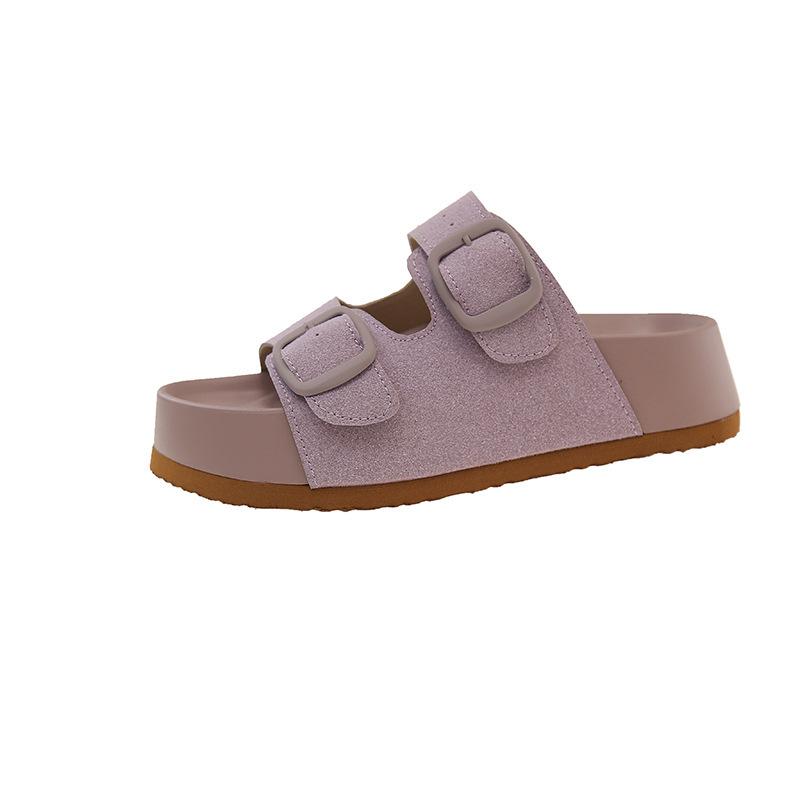 Beautiful Boken Thick-bottomed Cool Slippers Women's Summer Wear High-end New Models Go Out with Skirt Slippers