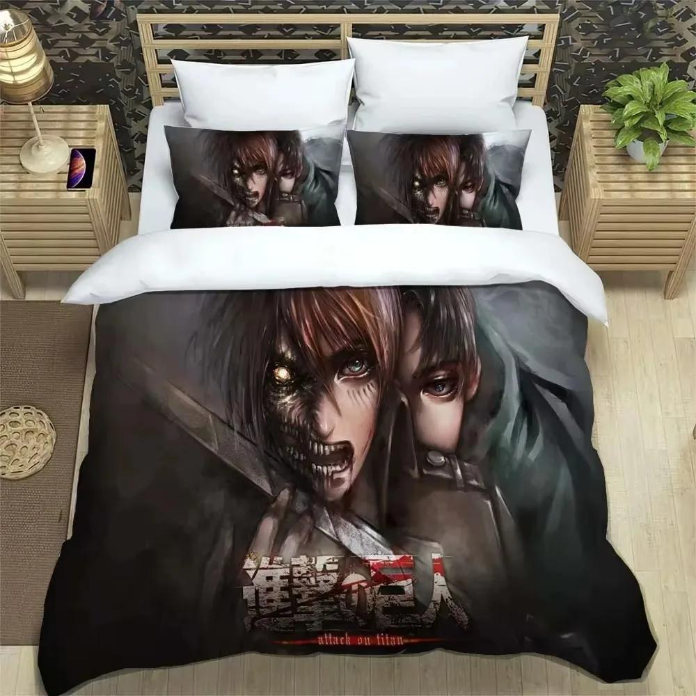 

Comforter Attack On Titan Printed Polyester Bedding Bedding Set Soft And Comfortable Customizable Comforter (quilt)-EU Single(135*200cm)3pcs