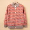 LangSha Women's Plush-Lined Winter Cardigan for Elderly