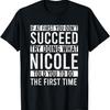 NICOLE Prezenty Imię Spersonalizowany Prezent Urodzinowy Zabawna Koszulka NICOLE