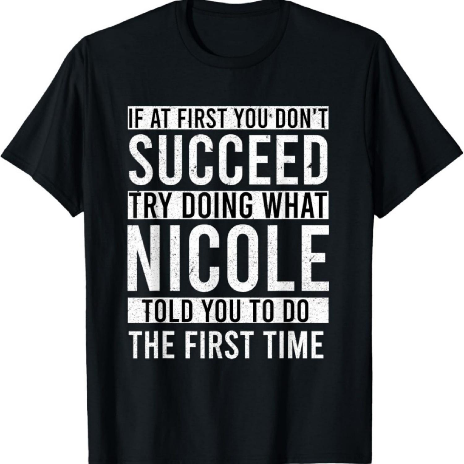 NICOLE Gifts Name Personalized Birthday Present Funny NICOLE T-Shirt XXXXXL разноцветный