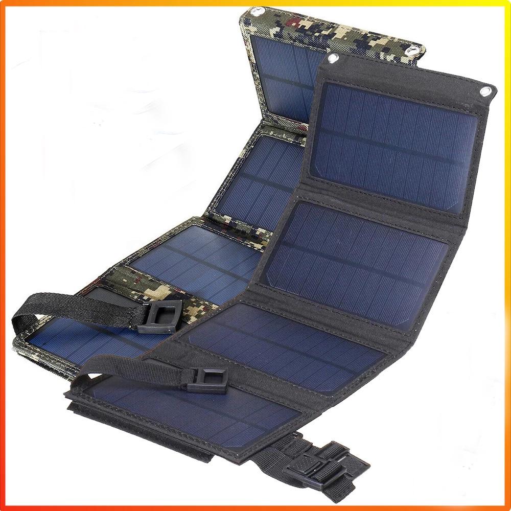 20W 5V Foldable USB Solar Charger for Outdoor Mobile Devices