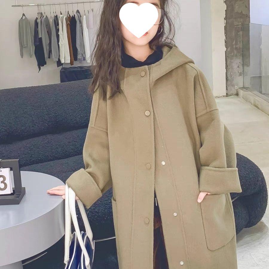 Mädchen Wintermantel aus Wolle und Kaschmir im koreanischen Stil - Dick, mittellang, modisch