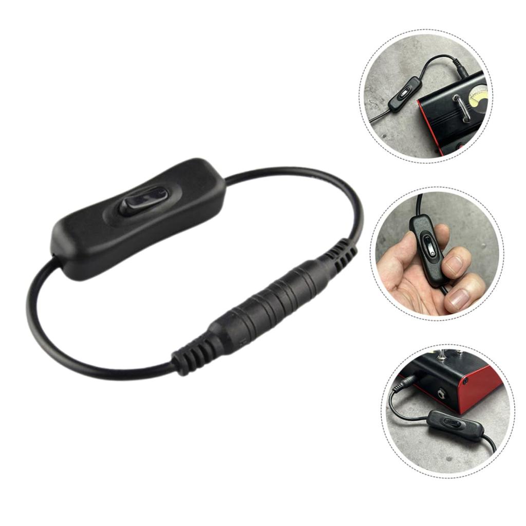 Abaodam Electric Guitar Effects Pedal Power Cable Extension Cable with Switch Adapter, Multi-functional, for Instrument Effects Control
