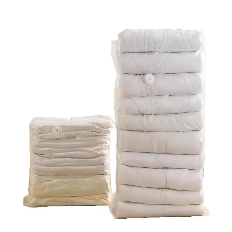 King Vacuum Compression Storage Bag with Zipper - No Pump Needed for Quilts & Clothes