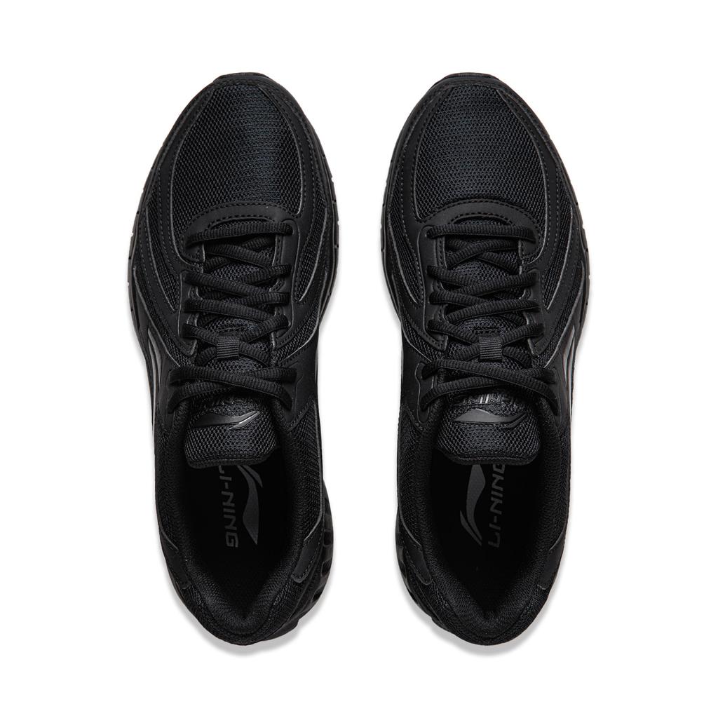 Li-Ning Mesh Weiche Sohle Rutschfest Abriebfest Low-Top Laufschuhe Herren Sneaker Schwarz ARSU109-3