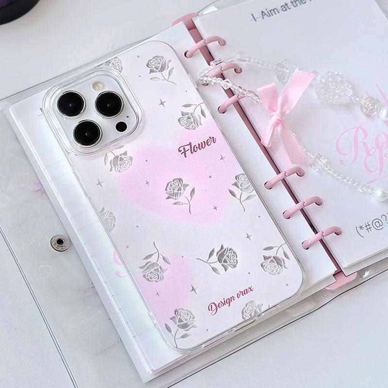 Zhitai Feather Yarn Transparent Silicone Case for iPhone 12-16 Pro, Compatible with 13 Pro and Newer Models, Designed for Female Users.