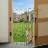 Pressure-Mounted Steel Barrier Lattice-Style Design, Metal pet door, for