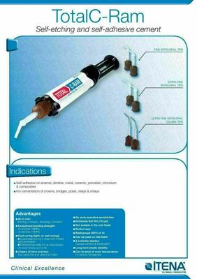 Total C-Ram 8 g Automix Dual Cure selbstadhäsiver Dentalharz-Befestigungszement ITENA