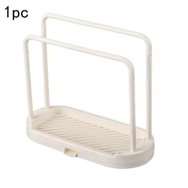 Kitchen Rag Drain Rack Multi-functional Dish Cleaning Tool Storage Rack Clean Towel Rod Kitchen Sink Washing Cloth Drain Rack