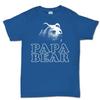 Bären Papa Unisex Baumwoll T-Shirt Fitnessstudio Muskel Lässig Vintage Blau Stil