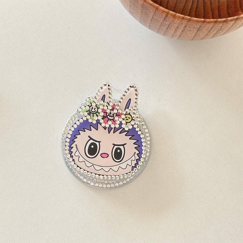 Cartoon Flower Rabbit Rhinestone Phone Airbag Holder Magnetic Suction Suitable Magsafe Telescopic Desktop Lazy Ring