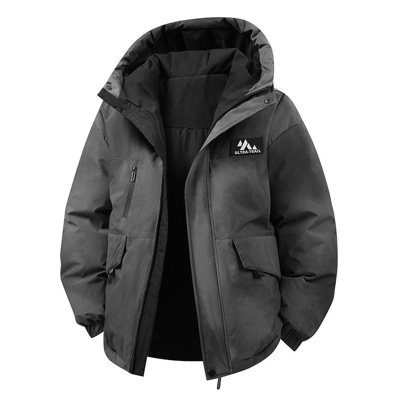 2025 Winter Men's Trendy Korean Tie-Dye Hooded Down Jacket