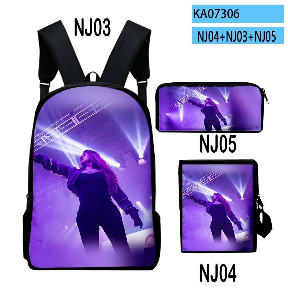Classic VTuber Pipkin Pippa 3D Print 3pcs/Set Pupil School Bags Laptop Daypack Backpack Inclined Shoulder Bag Pencil Case