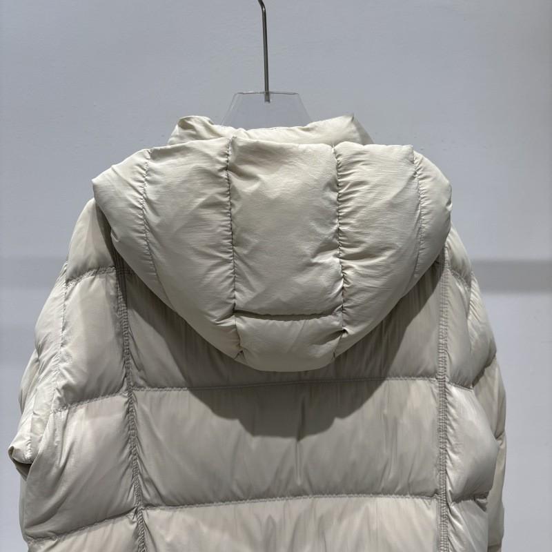 Womens Long Puffer Coat Knee-Length Winter Down Jacket Hooded Thick Loose Fit Elegant Office Style