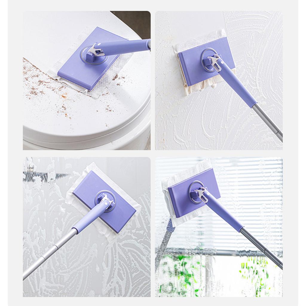 Effortlessly Cleaning Mini Sweeping Mop Flat Dust Mop with Auto Fabric Change 360°Rotation for Home Use Bathroom Mopping
