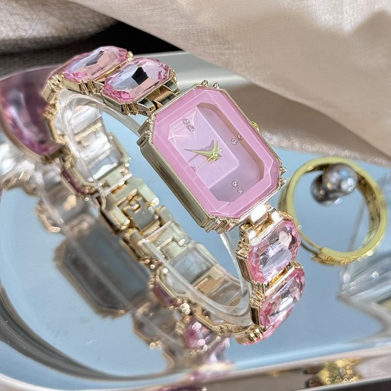 2025 Neue Damen Uhren Luxus Diamant Quadratisch Quarzwerk Edelstahl Uhr Original Gold Mode Kleid Damen Uhr