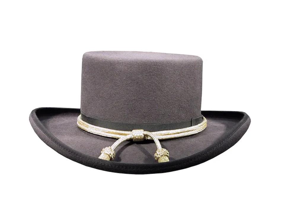 

Производитель украшенных тесьмой шерстяных фетровых шляп one size fits all серый