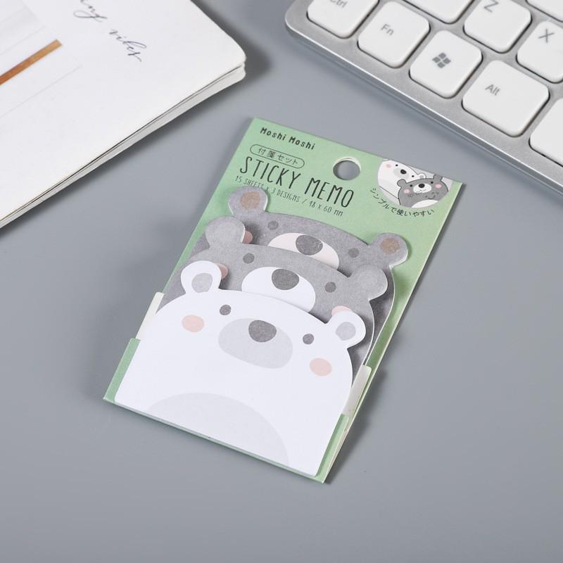 Creative Cute Animal-Shaped Sticky Notes (45 Sheets) - Reusable Planner Pads