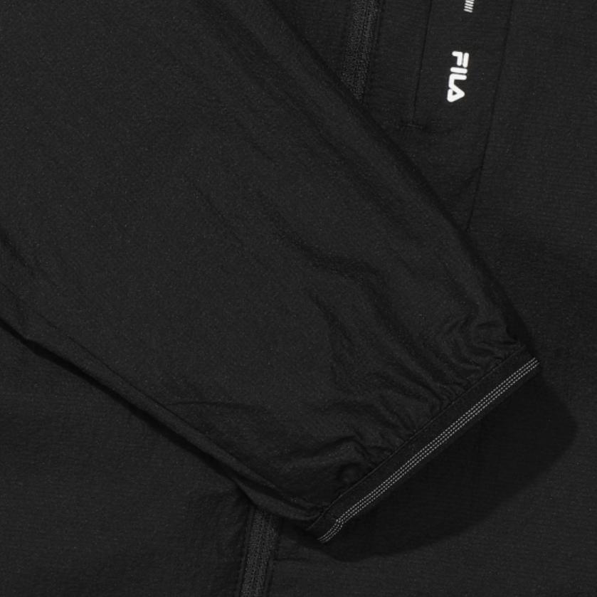 Fila Solid Color Stand Collar Zip Jacket Men Jackets Black FS2JKE2201X-BLK