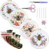 4 Pack Animal DIY Embroidery Starter Kit with Embroidery Hoop Needlework Craft for Beginners Gift for Craft Lovers