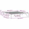 Bed Frame Wax Brown 200 x 200 cm Solid Pine Wood