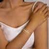 Delicate Adjustable Gold-plated Bracelet for Women, Set of 3