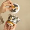 Čínský ručně vyráběný drak, keramický gaiwan, šálek na čaj, domácí krása, přenosná čajová miska, porcelánová čajová sada, příslušenství 160ml