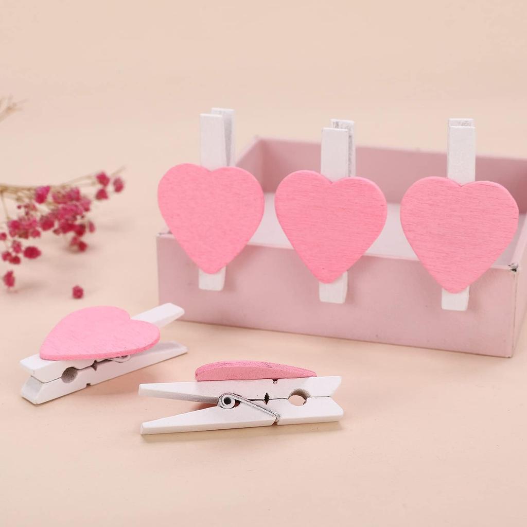 48pcs Small Clothes Pins Baby Shower Clothespin Favors - Clothespins for Crafts Photos Wooden Paper Picture Clips Little Clothes Pins for Hanging