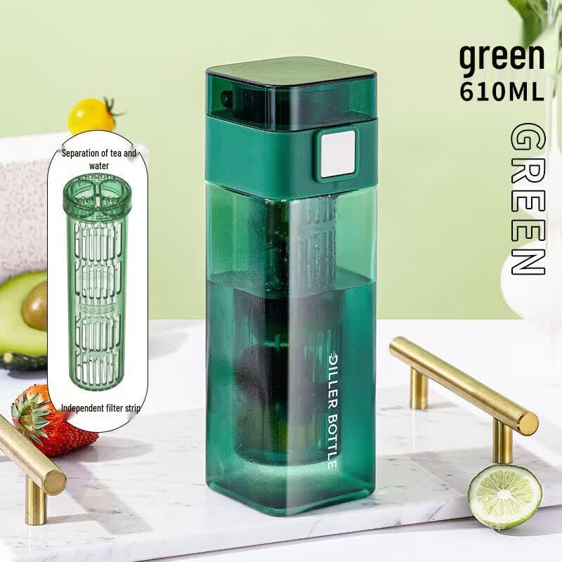 Diller Portable Square Direct-Drink Water Bottle
