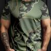 Camouflage Print Men's Tshirt Casual Comfortable Streetwear 3D Summer Outdoor Short Sleeve Crew Neck Sports Top Training T-shirt