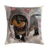 Lovely Animal Dress Up Series Flax Embrace Pillowcase Family Adornment Sofa Car Cushion Cover 45*45Cm