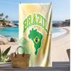 Brasilien Fußball Druck Strandtuch Schnelltrocknend Super Saugfähig Weiches Badetuch zum Schwimmen Strand Reisen Fan Souvenir Geschenk