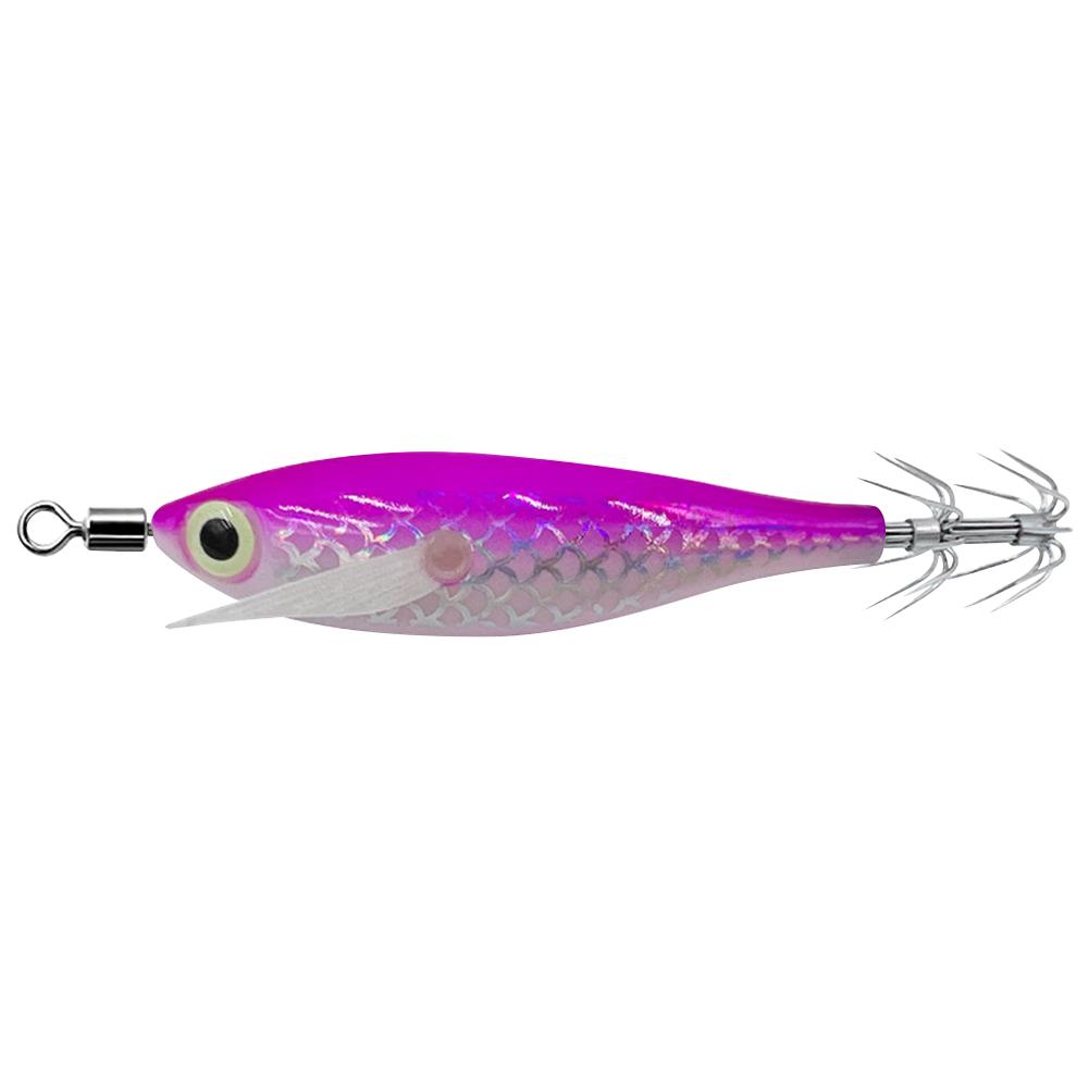 Luminous Squid Hook Squid Fishing Lure with 3D Eyes Glow In The Dark Squid Bait Fake Octopus Bait for Saltwater Freshwater