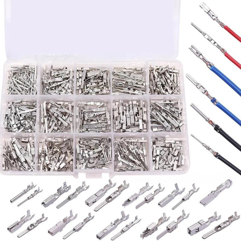 

290 pces plugues flat cable studs-sortiment connectors car box wire connector terminal set for cars wire connectors terminals 290Pcs