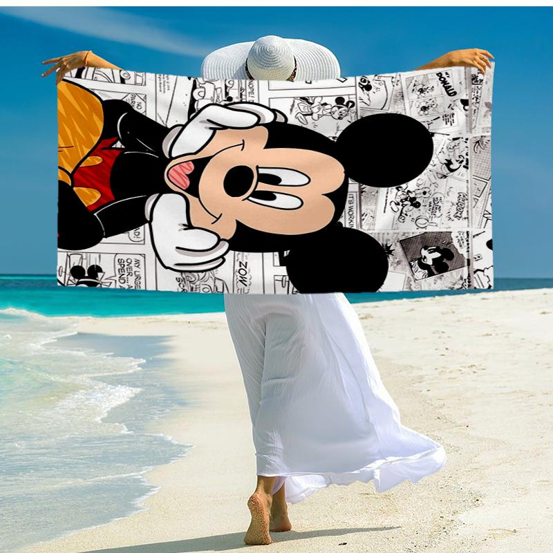 Ultra-Soft Beach Towel with Mickey Theme,Ideal for Pool - Camping, Diving - Perfect Travel Essential, Vibrant Beach Towel.
