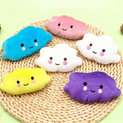 Plush Cloud Dog Toy Squeaky Cute Cloud Dog Chew Toy Soft Puppy Teething Toy for Dogs Solo Entertainment Interactive Play