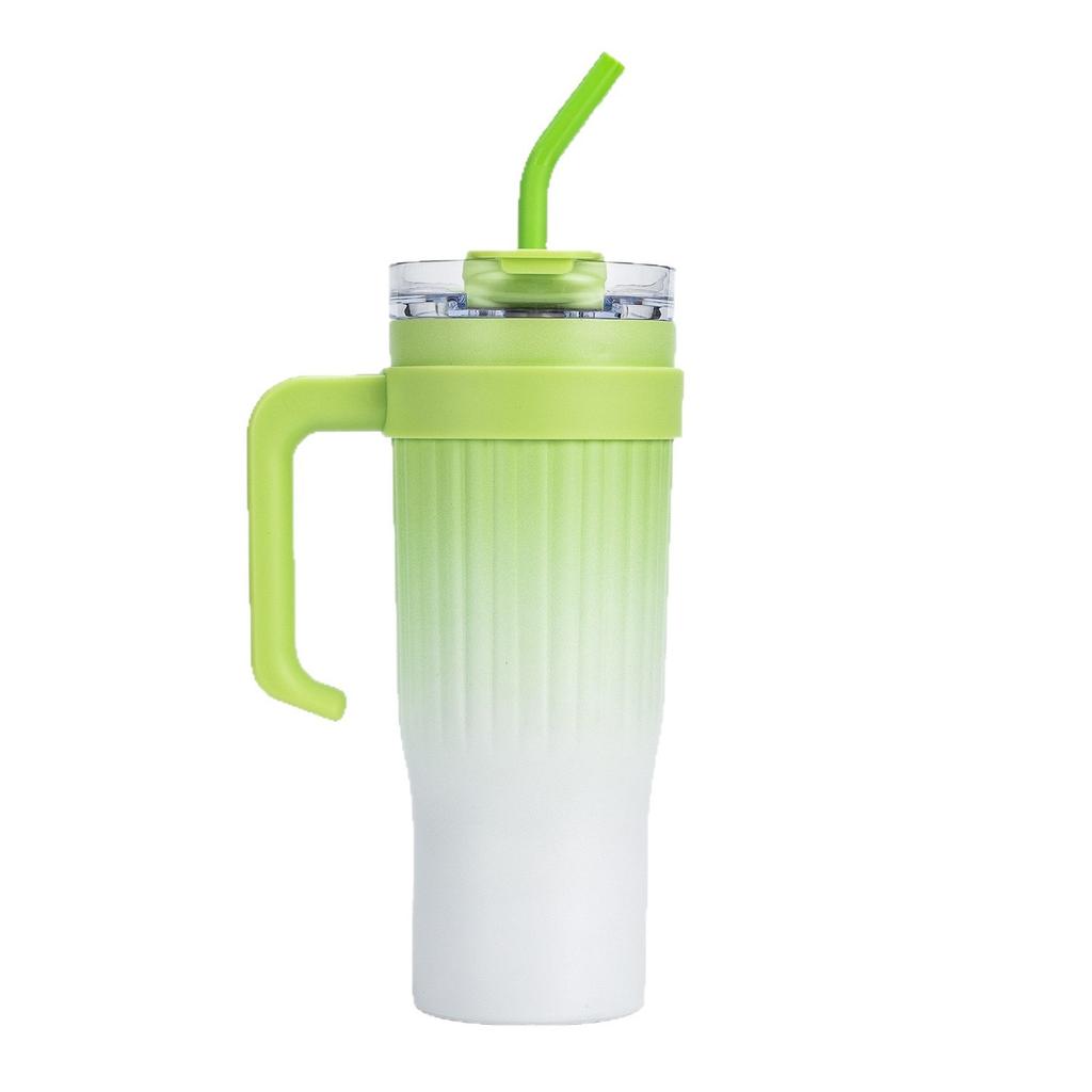 Big Mac gradual change handle ice cup oz large capacity handle car cup stainless steel straw thermos cup