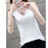 Suspended Vest for Women Knitted Black and White Bottom Shirt Oversized Sexy Sleeveless Top