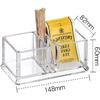 Clear Acrylic Two Lattices Tea Bags Holder Coffee Sugar Bag Case Guest Room Storage Boxes YTBH-001