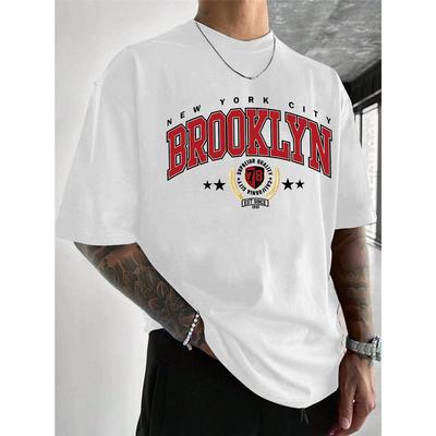 Men's Graphic Tee - Casual & Loose Dark Academia Short Sleeve T-Shirt Oversized Baggy Tops T-Shirt Black