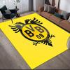Dortmund Flannel Printed Carpet, Home Sofa Decoration for Living Room & Bedroom, Non‑Slip Play Flannel Floor Mat for Game Room