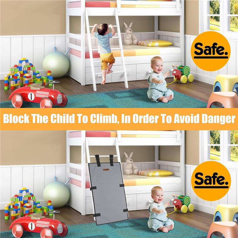 Łóżko dziecięce Dolne łóżko Drabinka Płyta zabezpieczająca Przeciwdziałanie upadkowi Przeciwdziałanie wspinaniu się Aby zapobiec wspinaniu się dzieci Zamki Drabinka do łóżka piętrowego Zamki