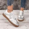 Fashion New Style Women's Vulcanize Shoes Trainer Casual Shoes Vintage Sneakers Sports Shoes Women Leather Sneakers Retro Design Lace-up