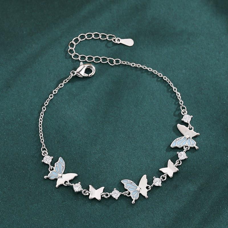 Pulseira de Borboleta Luminosa para Mulheres - Sonhadora 520 Estilo Pastoral, Design de Nicho, Doce Presente para Namorada