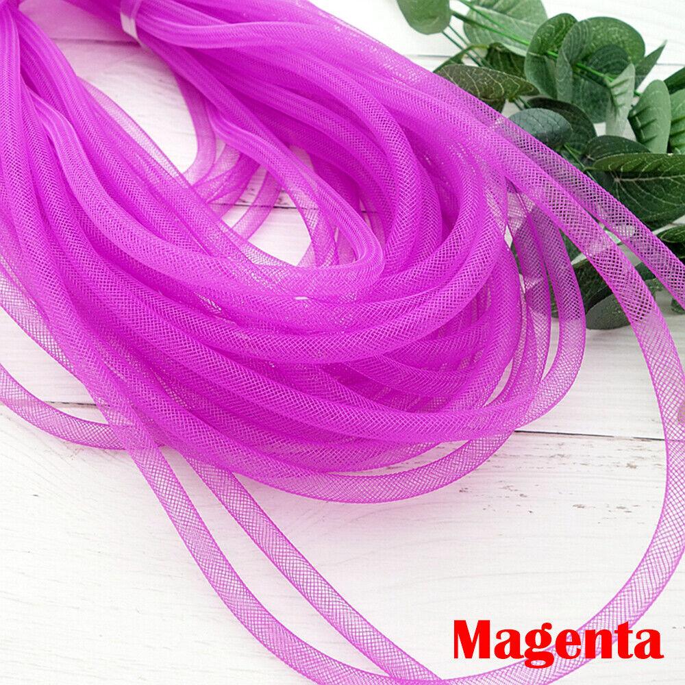 10M Mesh Tube Ribbon Tubing Hair Design Christmas Holiday Wreath Crafts Tubular Horsehair Crinoline Tube Crin net accessories